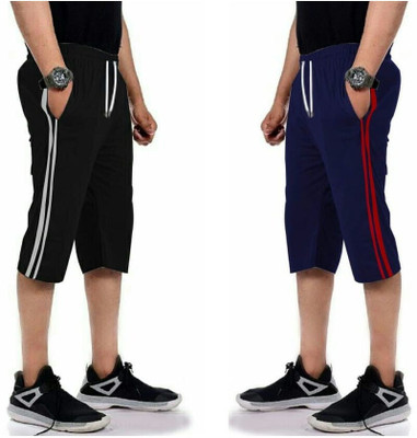 Sathvik Tex Striped Men Three Fourths
