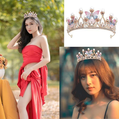 skyunion Crown & Tiara(Multicolor, Pack of 1)