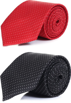 RANDOM STRIPE Woven, Polka Print Tie(Pack of 2)