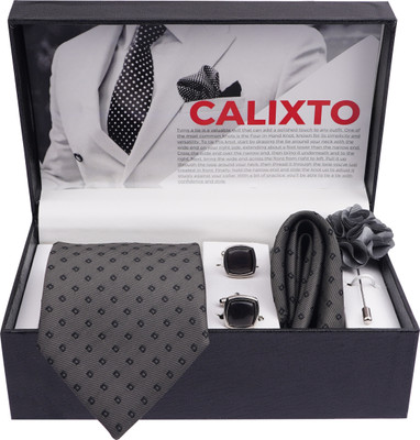 CALIXTO Self Design Tie(Pack of 4)