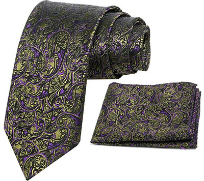 AXLON Silk Cufflink & Tie Pin Set(Gold)