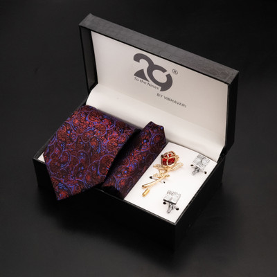 To The Nines Self Design Tie(Pack of 4)