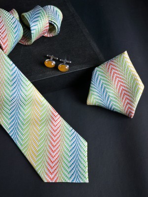 TISTABENE Metal Tie & Cufflink(Multicolor)