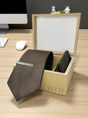 Zitti Solid, Striped, Woven, Self Design, Printed, Checkered, Graphic Print Tie