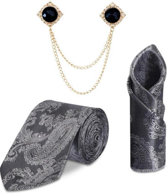 RANDOM STRIPE Self Design Tie(Pack of 3)