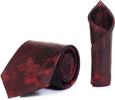 RANDOM STRIPE Self Design Tie(Pack of 3)