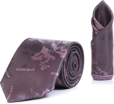 RANDOM STRIPE Self Design Tie(Pack of 3)