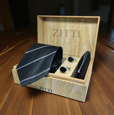 Zitti Self Design, Printed, Floral Print, Embroidered, Woven, Striped, Applique, Graphic Print Tie