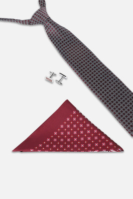 LOUIS PHILIPPE Steel Cufflink Set(Maroon)