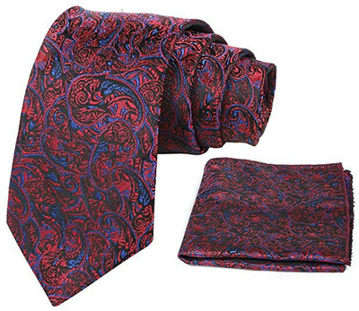 AXLON Silk Cufflink & Tie Pin Set(Red)
