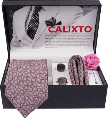 CALIXTO Self Design Tie(Pack of 4)