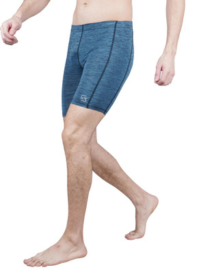 Sportinger Solid Men Blue Tights