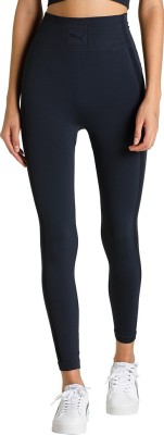 PUMA Solid Women Blue Tights