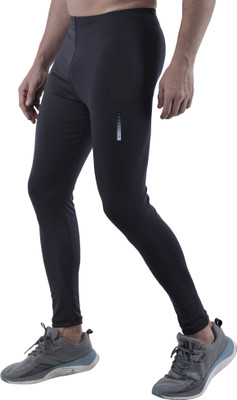 TroopLine Solid Men Grey Tights