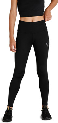 PUMA Solid Women Black Tights