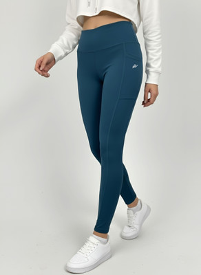 NEXSUS APPARELS Solid Women Blue Tights