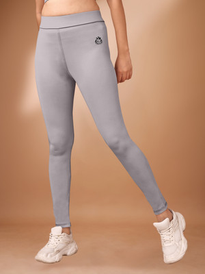 POOJARAN Solid Women Grey Tights