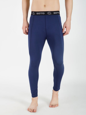 GOTO Solid Men Blue Tights
