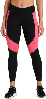 PUMA Color Block Women Black Tights