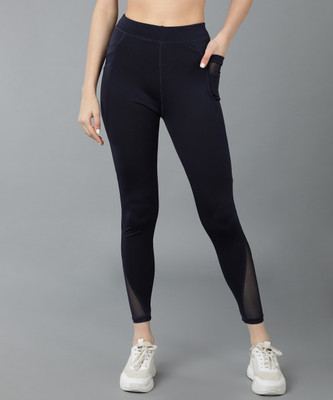 SHARKTRIBE Solid Women Dark Blue Tights