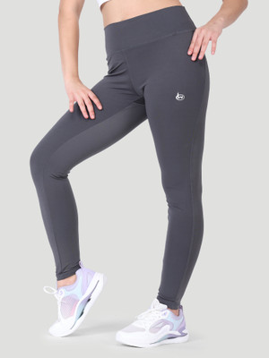 Woomfox Solid Women Grey Tights