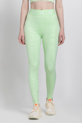 ADIDAS Graphic Print Women Green Tights