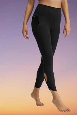 UNICUS APPAREL Color Block Women Black Tights