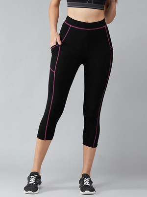 BLINKIN Solid Women Black, Pink Tights