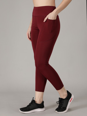 Madact Solid Women Red Tights