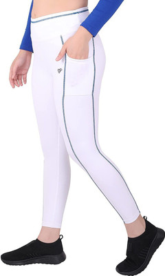 Kyk Striped Women White Tights