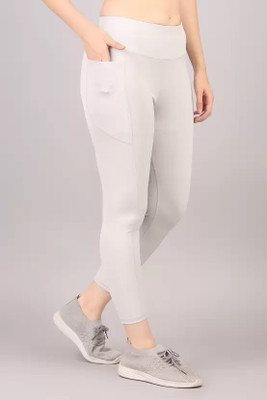 HNA Solid Women Grey Tights