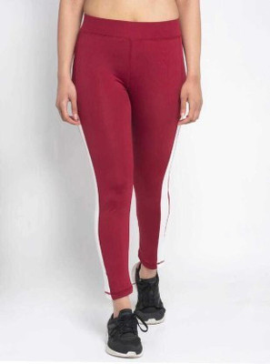 KGN HUB Color Block Women Red, White Tights