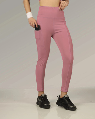BEYOGINI Solid Women Pink Tights