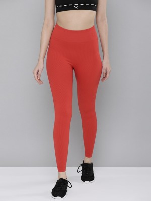 PUMA Solid Women Red Tights