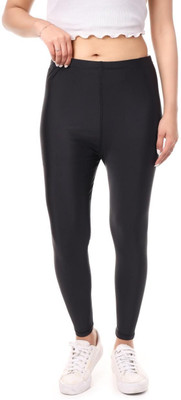 Gautam Enterprises Solid Women Black Tights