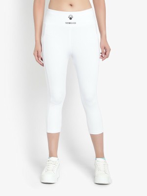 Wearjukebox Solid Women White Tights