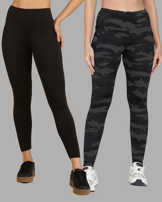 Nexstep Solid, Printed Women Black, Multicolor Tights