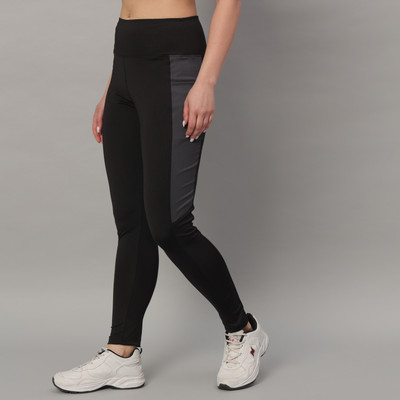 GLITO Color Block Women Grey Tights