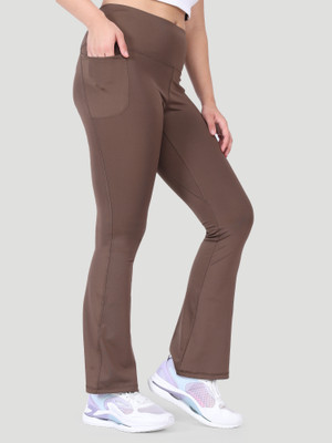 Woomfox Solid Women Brown Tights