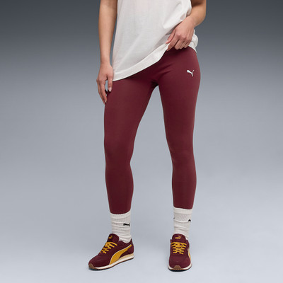 PUMA Solid Women Maroon Tights