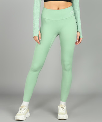 GymShark Solid Women Green Tights
