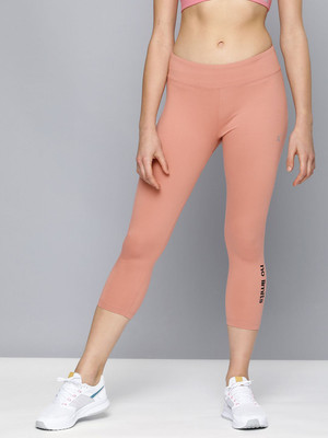 HRX by Hrithik Roshan Solid Women Pink Tights