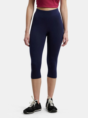 JOCKEY 1391 Super Combed Cotton Elastane Stretch Women Dark Blue Capri