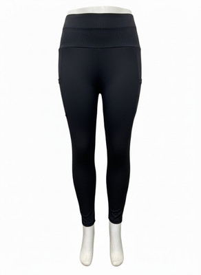 Shah Collection Solid Women Black Tights