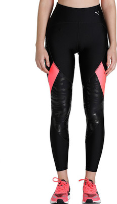 PUMA Solid Women Black Tights