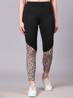 DTR FASHION Animal Print Women Black Tights