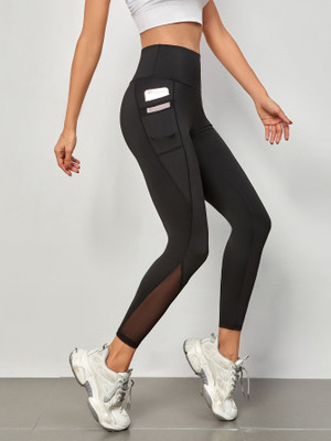 BLINKIN Solid Women Black Tights