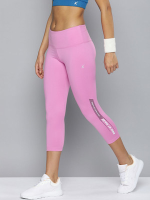 HRX by Hrithik Roshan Printed Women Pink Tights