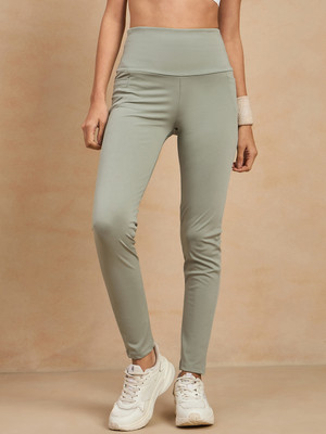 COLOR CAPITAL Solid Women Green Tights