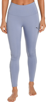 PUMA Solid Women Black Tights